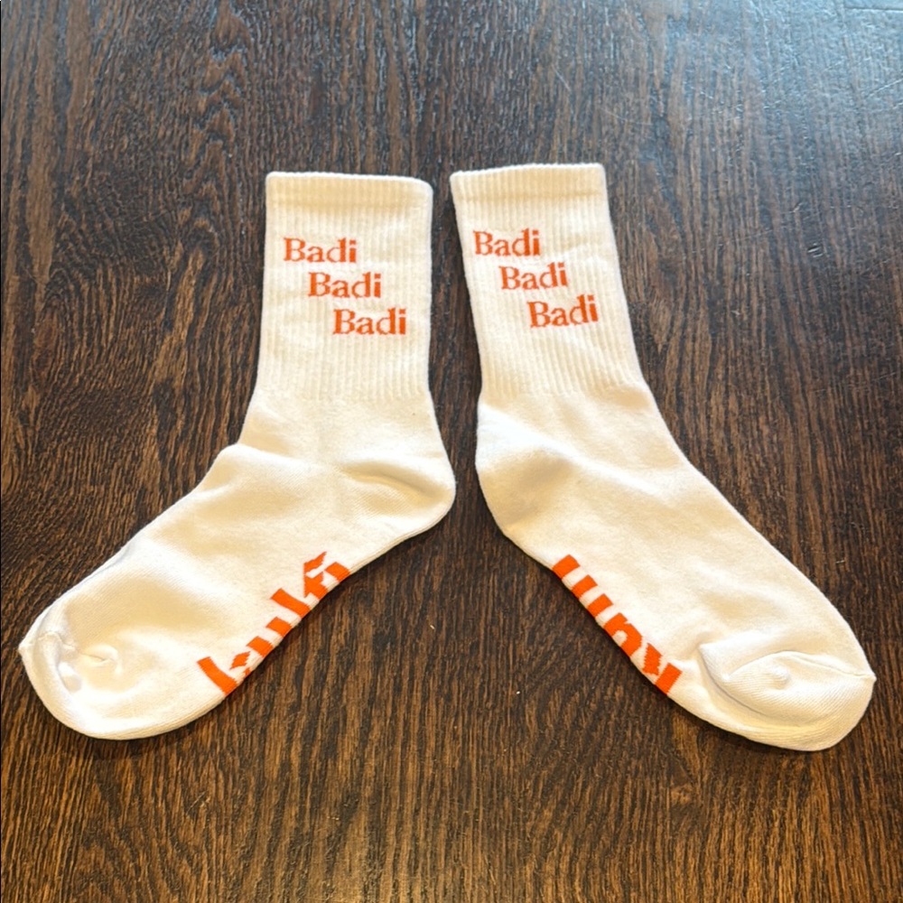 White and Orange Socks